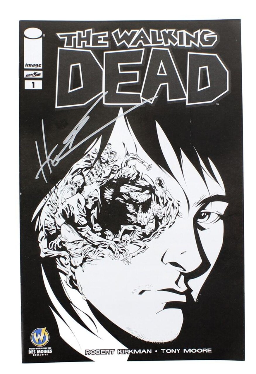 Image Comics The Walking Dead #1 | WW Des Moines B&W Cover | AUTOGRAPHED - Phil Hester